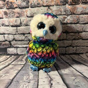 TY ARIA the OWL Beanie Boo Buddy Medium 10” Claire’s Exclusive/Retired - NEW